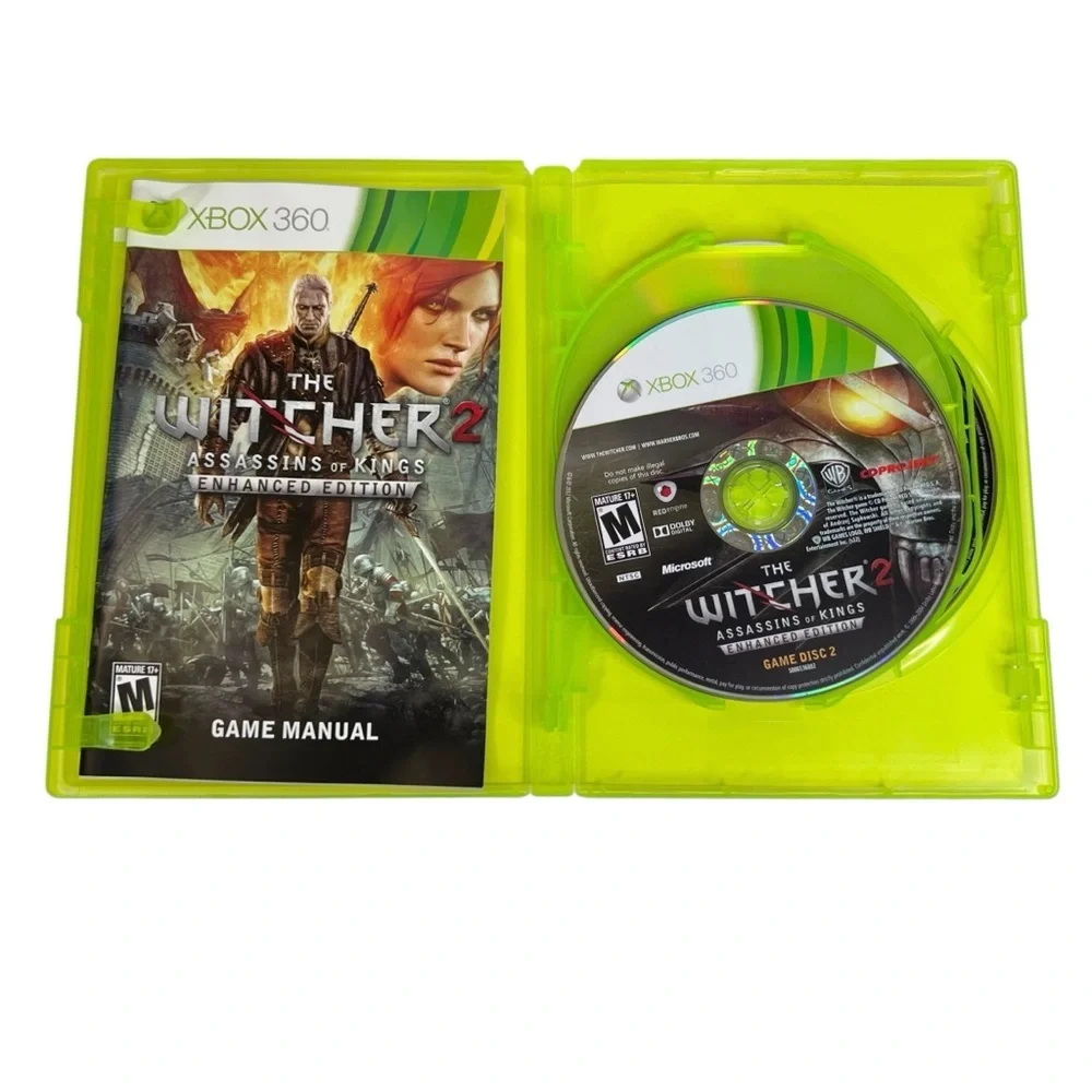 The Witcher 2 Xbox 360 Video Game with Manual & Quest Handbook